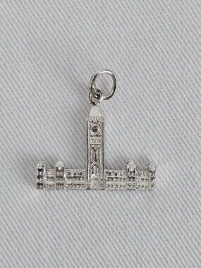 Vintage Sterling Silver Ottawa Canada Parliament Building Charm Travel Souvenir